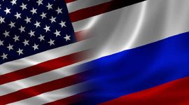 Ilustrasi bendera Amerika Serikat dan Rusia. (Foto: Pelopor.id/Pixabay)