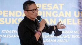 Menteri Pariwisata dan Ekonomi Kreatif/Kepala Badan Pariwisata dan Ekonomi Kreatif (Menparekraf/Kabaparekraf) Sandiaga Salahuddin Uno. (Foto: Pelopor.id/Kemenparekraf)