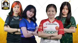 (Kiri - Kanan) Valanyr (MBR Delphyne), Navillera (Nigma Galaxy), Vivian (Bigetron Era), Caramel (GPX Basreng). (Foto: Istimewa)