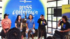 Suasana konferensi pers peluncuran Make a Show dari Threego Indonesia.