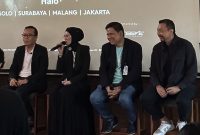 Suasana konferensi pers Konser 3 Dekade Perjalanan Cinta Ari Lasso.