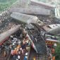 Kecelakaan kereta api di India, dekat Balasore, negara bagian timur Odisha pada Jumat malam (2/06/2023). (Foto: Istimewa)