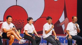 Suasana konferensi pers Synchronize Fest 2023.