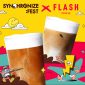 Poster kolaborasi antara Synchronize Fest dengan  Flash Coffee.