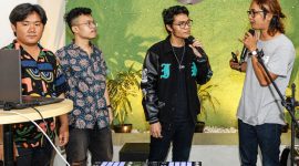 Unit EDM asal Jakarta Utara, Hatchbackz berbincang bersama Eno Suratno Wongsodimedjo di Boleh Gig. (Foto: I Wayan Bagiartana)