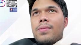 Thariq Halilintar saat konferensi pers virtual Turnamen Olahraga Selebriti Indonesia (TOSI) musim kedua. (Foto: Tangkapan Layar)
