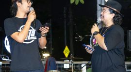 Duo MC Swag Event, Eno Suratno Wongsodimedjo dan Ncek Gaul. (Foto: I Wayan Bagiartana)