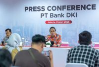 Suasana konferensi pers klarifikasi resmi dari manajemen Bank DKI terkait gangguan sistem layanan bank. (Foto: Istimewa)