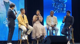 Suasana perilisan dua single dari pemenang Bintang Radio 2024 dalam peresmian Kick Off Bintang Radio 2025. (Foto: Istimewa)