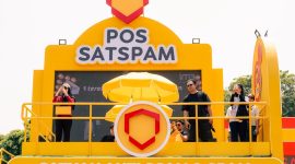 Booth pos Satspam Indosat IM3 di Pestapora 2025. (Foto: Istimewa)