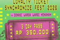 Loyalty ticket Synchronize Fest 2026. (Foto: Istimewa)
