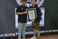 Patrick Winata sukses memecahkan rekor tinju 24 jam dalam ajang Project24. (Foto: Istimewa)