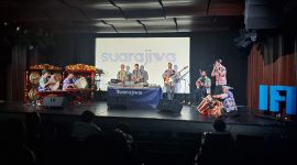 Grup musik Suarajiwa membuka tur konser SUARAJIWA – A Fusion Beyond Borders di IFI Jakarta. (Foto: Istimewa)