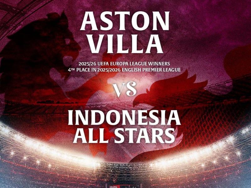 Tim sepakbola Aston Villa bakal bertanding melawan Indonesia Allstar pada Agustus 2026. (Foto: Istimewa)