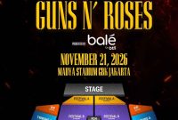 Poster daftar harga tiket konser Guns N' Roses di Jakarta 2026. (Foto: Istimewa)