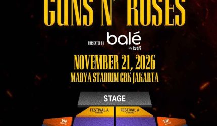 Poster daftar harga tiket konser Guns N' Roses di Jakarta 2026. (Foto: Istimewa)