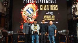 Suasana konferensi pers konser Guns N' Roses di Jakarta 2026. (Foto: Istimewa)