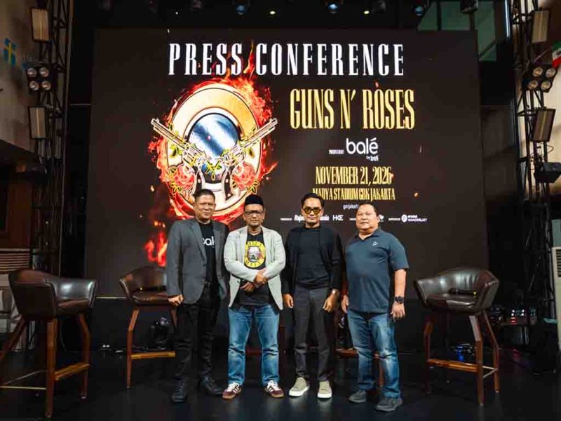 Suasana konferensi pers konser Guns N' Roses di Jakarta 2026. (Foto: Istimewa)